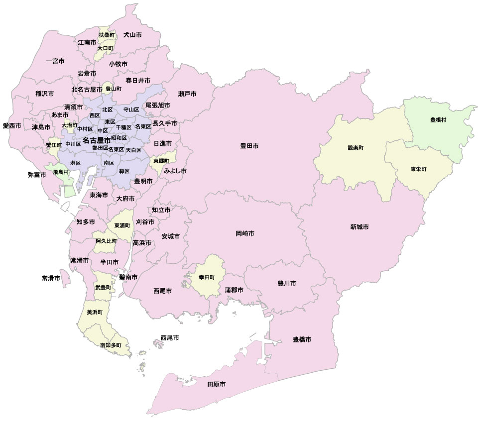 愛知県全域map画像